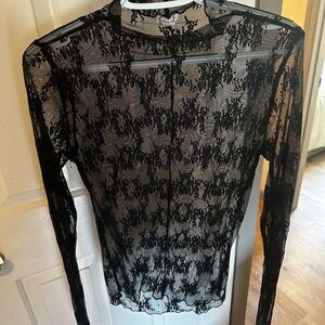 Free People Lace Layering Shirt